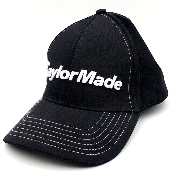 TaylorMade Golf Flex Fitted (Small Medium) Stretch‎ Dad Ball Cap Hat Black - Picture 1 of 7